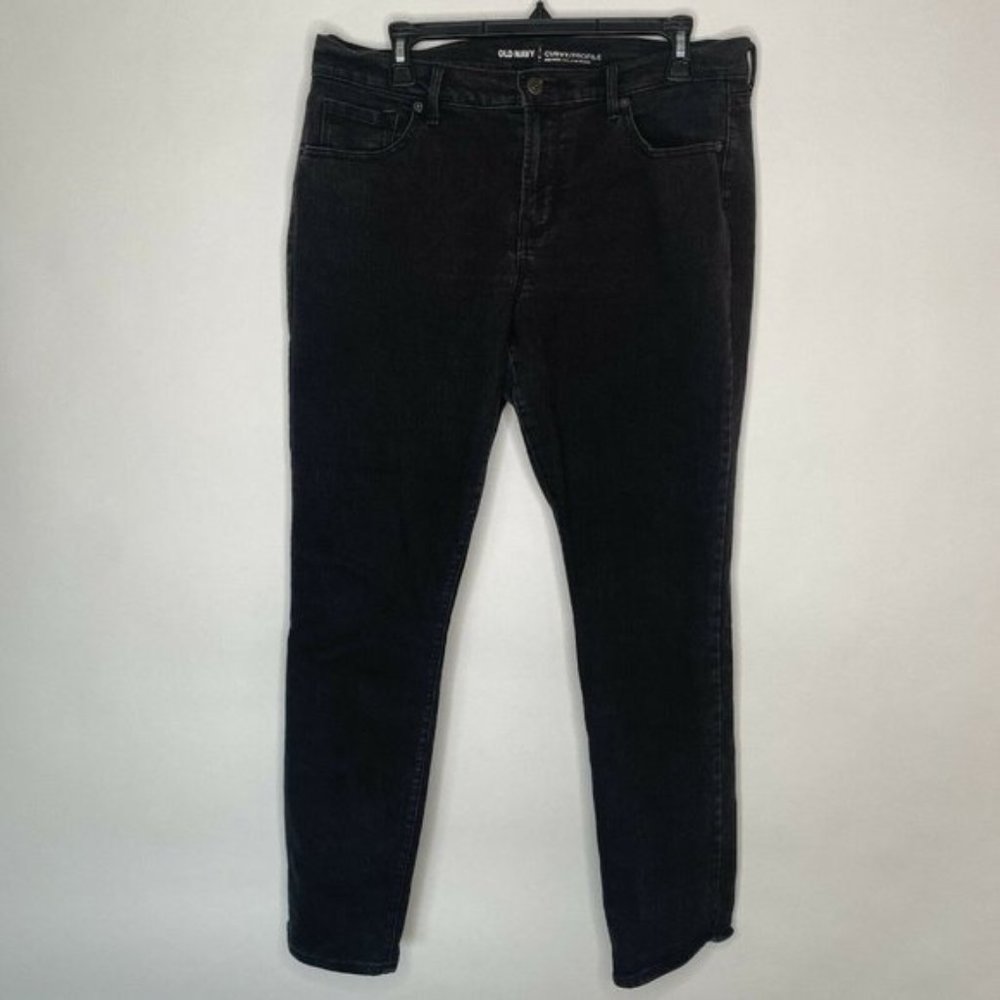 Old Navy, Curvy Profile', Mid Rise Black Jeans 12